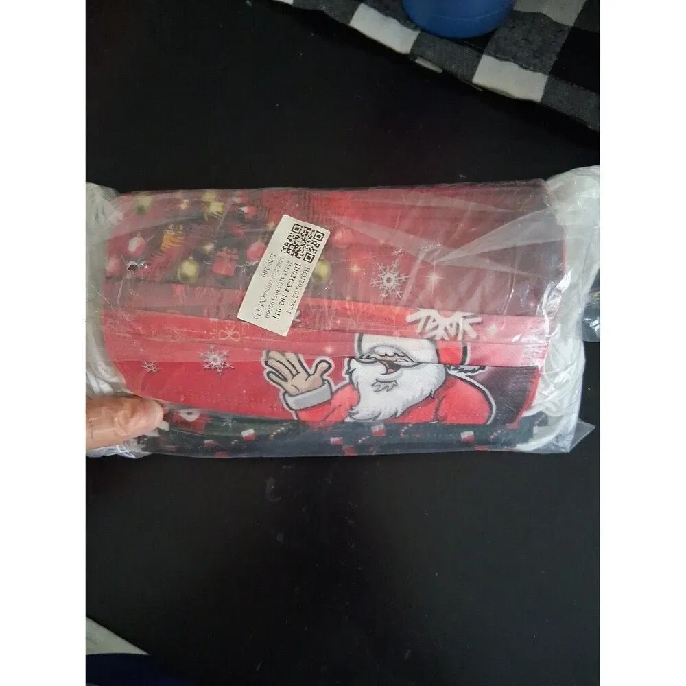 Christmas Face Mask Adult 50 Pieces Santa Reindeer Ornaments NWT